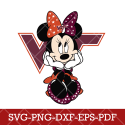 Virginia Tech Hokies_mickey NCAA 6SVG Cricut, Mickey NCAA Team SVG DXF EPS PNG Files
