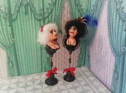 halloween mannequins. dollhouse miniature.1:12 scale.