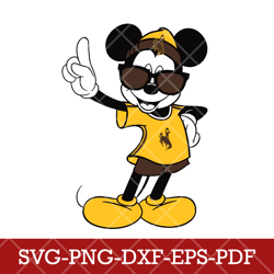 Wyoming Cowboys_mickey NCAA 2SVG Cricut, Mickey NCAA Team SVG DXF EPS PNG Files
