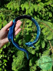 Ocean Dragon Torque Necklace - dragon - chocker necklace - Torque with Dragon - polymer clay dragon - viking dragon