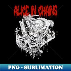 Creeping Skull Alice in Chains - Retro PNG Sublimation Digital Download - Unleash Your Creativity