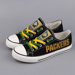 green bay packers limited print  football fans low top canvas shoes sport sneakers t-d701h