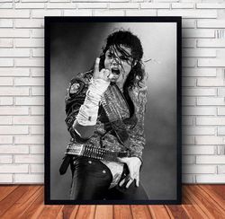 Michael Jackson Music Poster Canvas Wall Art Family Decor, Home Decor,Frame Option-3