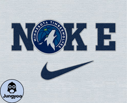Nike Minnesota Timberwolves Svg, Stitch Nike Embroidery Effect, NBA Logo, Basketball Svg, NBA, Nike Nba Design 06