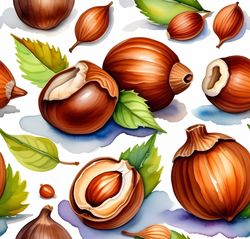 acorns on a white background.