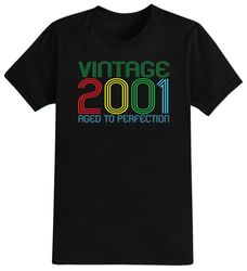 21st Birthday Gift Twenty One Gifts Year 2021 Vintage Aged To Perfection Mens T-Shirt Funny Tee Present 21 Years Old