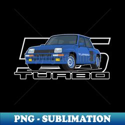 Car 5 Turbo 1980 v2 blue - Premium Sublimation Digital Download - Perfect for Sublimation Art