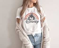 Disney Rainbow Castle Shirt,  Disney Castle Shirt, Disney Family Shirt, Disney Retro Shirt,Disneyworld Shirt, Disneyland