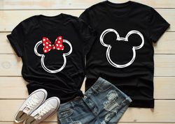 MickeyMinnie simpple sketh Shirt, Disneyworld Group Shirt, Disney Vacation Matching Tees, Couples Shirts, Disneyland shi