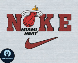 Nike Miami Heat Svg, Stitch Nike Embroidery Effect, NBA Logo, Basketball Svg, NBA, Nike Nba Design 17