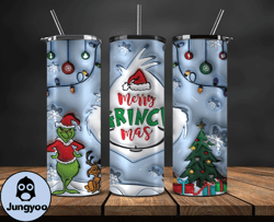 Grinchmas Christmas 3D Inflated Puffy Tumbler Wrap Png, Christmas 3D Tumbler Wrap, Grinchmas Tumbler PNG 17