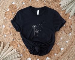Dandelion Shirt, Floral Shirt, Wildflower Shirt, Inspirational Shirt, Flower Women Shirt, Nature Lover Gift, Meditation