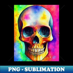 Watercolor Skull - Professional Sublimation Digital Download - Boost Your Success with this Inspirational PNG Download