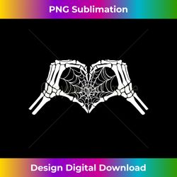 Skeleton Heart Hands Spiderweb Halloween Spooky Lover Women - Chic Sublimation Digital Download - Craft with Boldness and Assurance