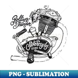 Vintage Motorcycle Engine Retro Style - Stylish Sublimation Digital Download - Defying the Norms