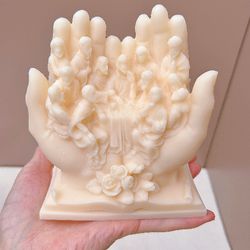 Aromatherapy Soap Chocolate Gypsum Home Decoration, Candle Mold 3D Jesus Family Mold, New Jesus Last Supper Silicone