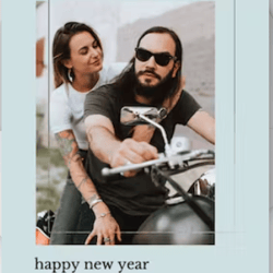 "Luxury Captures: New Year Photo Frame Card"