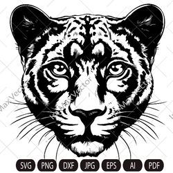 Panther cub face svg, Baby panther svg, Nursery Decor, Safari African Animals, Panther Cub, Nursery Wall Art,Kids Print