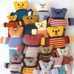 Vintage Toy Knitting Patterns , CUTE Bears knitting patterns