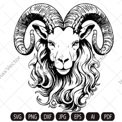 Capricorn SVG, Goat svg,Silhouette Capricorn, Zodiac Sign SVG, Capricorn Shirt Design, Gift for Capricorn, Cut File
