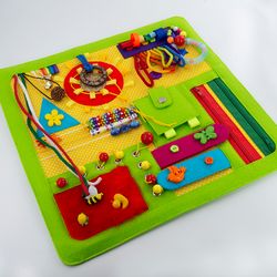 Sensory busy board Autism. Dementia Fidget blanket mat. Activities for restless hand. Fidget toys adult. Therapy gift