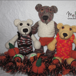 Halloween Pumpkin Bears - Halloween MCAL Crochet pattern, digital file PDF, digital pattern PDF