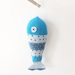 felix the fish crochet pattern, digital file pdf, digital pattern pdf
