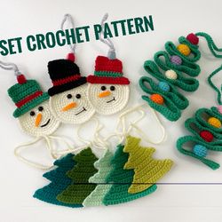 Christmas Decorations Crochet Pattern, Christmas tree decor, Christmas ornament
