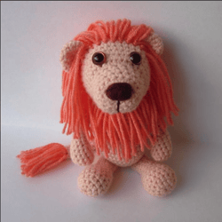 Lew the Lion Crochet pattern, digital file PDF, digital pattern PDF