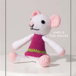 Amelie the Mouse Crochet pattern, digital file PDF, digital pattern PDF