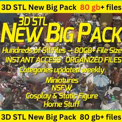 3D STL New Big Pack 80 GB files 3d stl pack