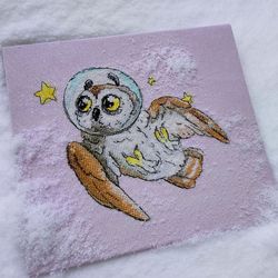 Space Owl Cross Stitch Pattern PDF