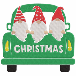 Christmas Gnomes in the Back of a Truck Embroidery Design, Machine Embroidery Designs, Embroidery Files, Trendy Embroide