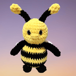 Bee baby shower bumble bee decor kawaii plush crochet bee