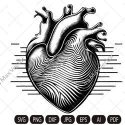 Heart Svg , Heart realistic, Hand Drawn Heart svg, Open Heart Svg, Doodle Heart Svg, Sketch Heart Svg, Love Svg,Valentin