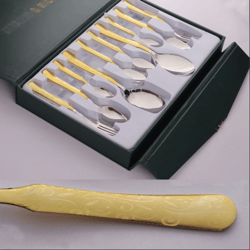 Stainless Steel Gold Plated 29 Pcs Cutlery Set - Plating Guarantee