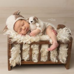 newborn photo prop puppy set