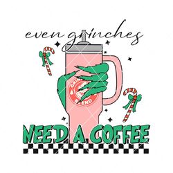Even Grinches Need A Coffee SVG Graphic Design File