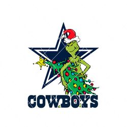 Cowboys Grinch Christmas Tree SVG