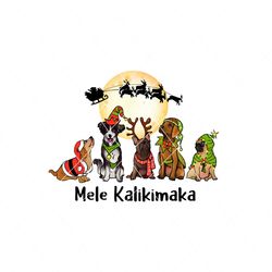 Mele Kalikimaka Dog Christmas PNG