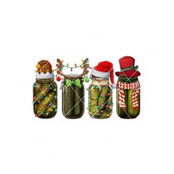 Retro Christmas Pickle Santa Vibe PNG