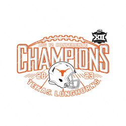 Texas Longhorns Big 12 Championship 2023 Svg