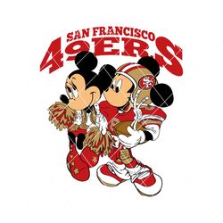 Mickey And Minnie Mouse San Francisco 49ers Football Svg