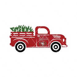 Christmas Tree Truck Believe San Francisco 49ers Logo Svg