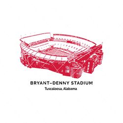 Bryant Denny Stadium Alabama Crimson Tide football Team Svg