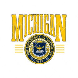 Vintage 90s Michigan Wolverines NCAA SVG