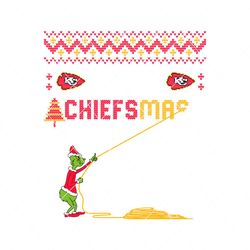 Funny Grinch Merry Chiefsmas SVG