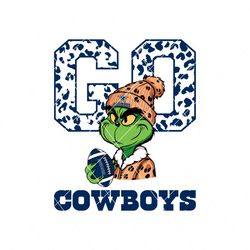 Grinch Leopard Go Cowboys Football SVG