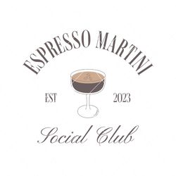 Espresso Martini Social Club Est 2023 SVG