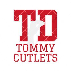 Vintage Tommy Cutlets Football Player SVG